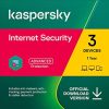 Kaspersky Internet Security 3 User+ 1 Year License