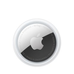 Apple AirTag 1 Pack circular white tracker for locating lost items, featuring Bluetooth, Precision Finding, and Find My app support.