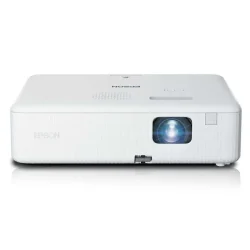 Epson EB-W51 WXGA 3LCD Projector in white, with HDMI and USB ports, projecting clear visuals up to 300 inches for office, school, or home use