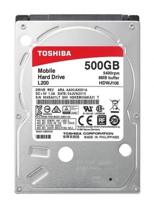 Toshiba 500GB Laptop Hard Disk