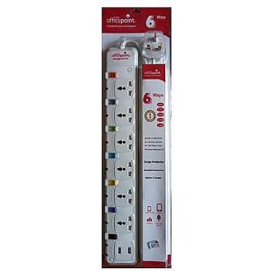 Officepoint 6 way Surge Protector