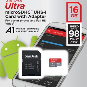 SanDisk MicroSD Class 10 98MBPS 16GB