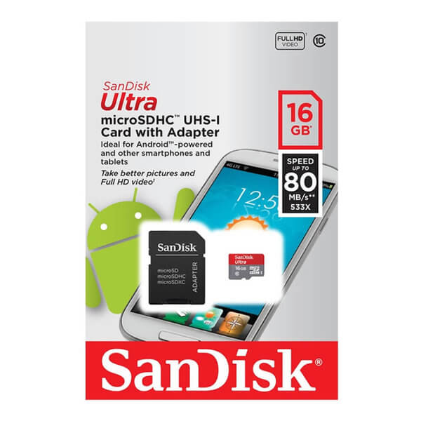 SanDisk MicroSD Class 10 16GB