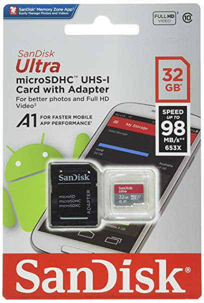 SanDisk MicroSD Class 10 98MBPS 32GB