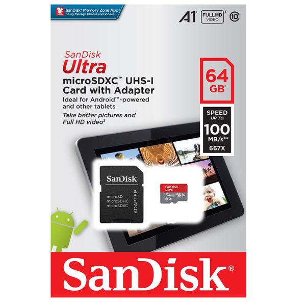 SSanDisk MicroSD Class 10 98MBPS 64GB