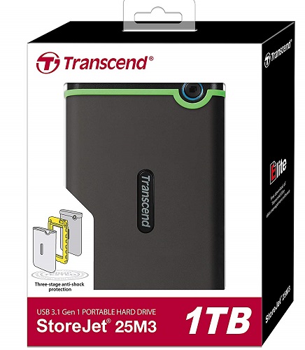Transcend Hard Disk-1TB External StoreJet® 25M3