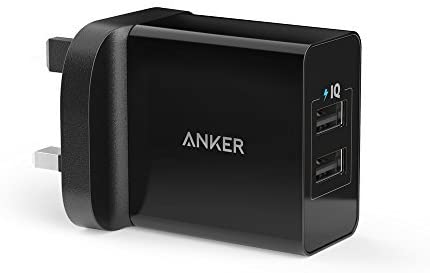 Anker 24W wall charger 2-Port EU Black