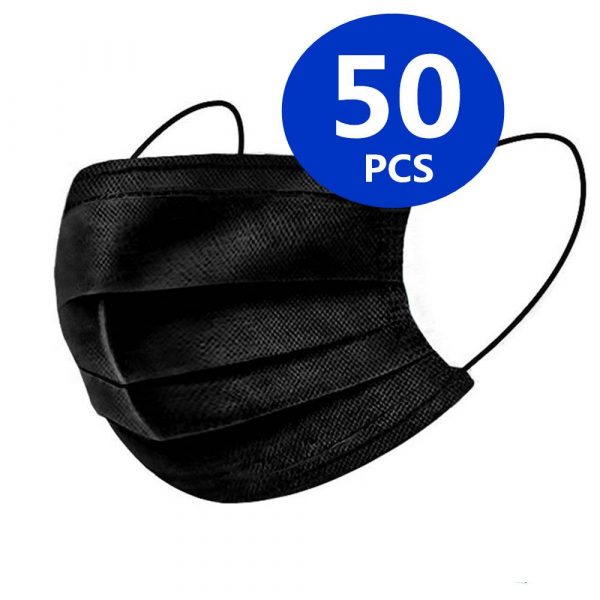 3 Ply Black Disposable Black Masks price