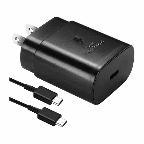 Samsung- Fast Charger- 25W Travel- Adapter + C to C Cable