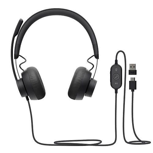 logitech zone wired for msft graphite usb