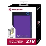 Transcend StoreJet 25H3 2TB Purple Rugged External Hard Drive