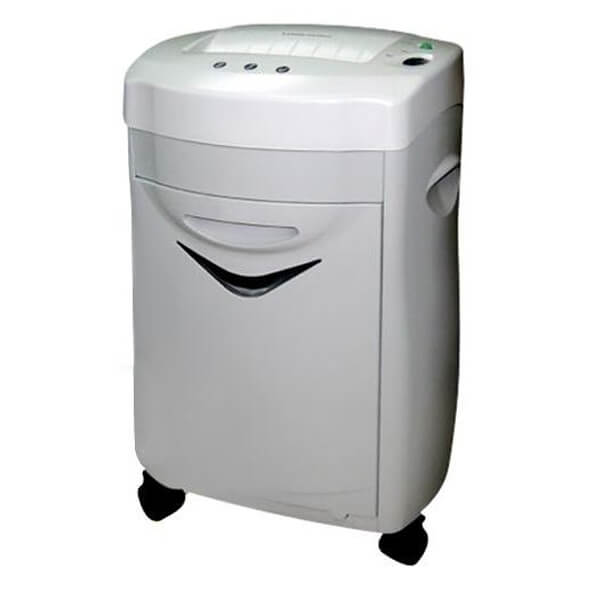 Atlas CC0940 9 Sheets Cross Cut Paper Shredder Image of Atlas CC0940 9 Sheets Cross Cut Paper Shredder in black with a 15L bin, designed for office use.