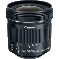 Canon EF-S 10-18mm f/4.5-5.6 IS STM lens – ultra-wide-angle zoom with IS and silent STM motor, available at Dove Computers.