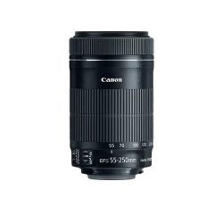 Canon EF-S 55-250mm f/4-5.6 IS STM lens – lightweight telephoto zoom with IS and silent STM motor, available at Dove Computers.