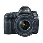 Canon EOS 5D Mark IV DSLR with EF 24–105 mm f/4L IS II USM lens – full-frame camera kit ideal for professional photo and video work. Available at Dove Computers.