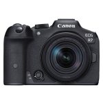 Canon EOS R7 Mirrorless Camera with 18-150mm Lens – 32.5MP APS-C camera with 4K video and versatile zoom, available at Dove Computers.