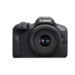 Canon EOS R100 Mirrorless Camera with RF-S 18-45mm and RF 55-210mm lenses – Compact 24.1MP camera with 4K video, available at Dove Computers.