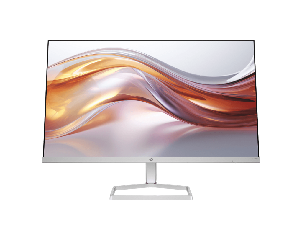 HP Series 5 524SF 23.8-inch Full HD monitor with slim bezels, IPS panel, and eye-friendly features, ideal for modern workspaces and multitasking.