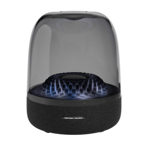 Harman Kardon Aura Studio 4 – Transparent dome Bluetooth speaker with 360° sound and ambient lighting, available at Dove Computers.