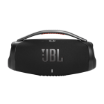 JBL Boombox 3 portable Bluetooth speaker with handle, black finish, rugged design, and IP67 rating for powerful sound at home or outdoors.