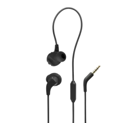 JBL Endurance Run 2 Wired sweatproof earphones with FlipHook design, built-in mic, and tangle-free cable, designed for active lifestyle and workout use.