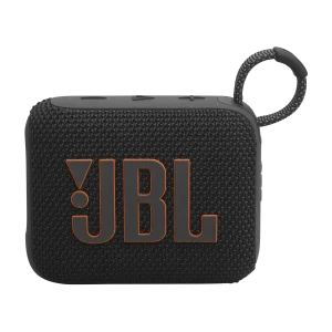 JBL Go 4 mini speaker in vibrant colors with carry loop, waterproof design, and bold sound—ideal for on-the-go music lovers.