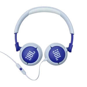 JBL Junior 320 kids headphones with safe 85dB volume limit, soft cushions, built-in mic, and foldable design—available at Dove Computers.