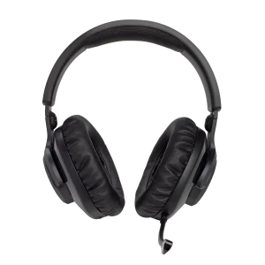 JBL Quantum 350 wireless gaming headset with boom mic, memory foam earcups, and 2.4GHz lag-free connection, ideal for immersive gameplay.