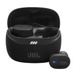 JBL Tune Buds 2 true wireless earbuds in black with ergonomic in-ear fit and charging case—available at Dove Computers.