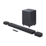 JBL Soundbar 1000 with detachable surround speakers and wireless subwoofer, featuring 880W Dolby Atmos 7.1.4 sound and smart streaming capabilities.