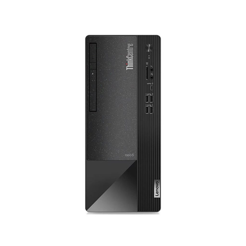 Lenovo ThinkCentre Neo 50T Gen 4 desktop PC with Intel Core i3 processor, 8GB RAM, 256GB SSD in a compact tower form, ideal for business use.