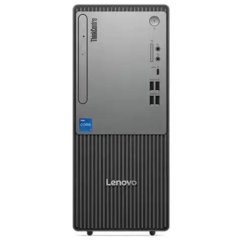 Lenovo ThinkCentre Neo 50T Gen 5 Core i7 Lenovo ThinkCentre Neo 50T Gen 5 desktop tower with Intel Core i7-13700, 8GB RAM, and 512GB SSD, designed for business performance and reliability.