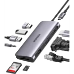 UGREEN 10-in-1 USB-C Multifunction Adapter CM639 with Dual 4K HDMI, Ethernet, and High-Speed USB Ports – Dove Computers