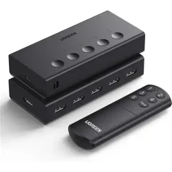 UGREEN 5-In 1-Out HDMI Switch (CM568) with 4K@60Hz support, remote control, and wide device compatibility – available at Dove Computers.