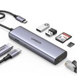 UGREEN 6-in-1 USB-C Multifunction Adapter CM512 – Compact hub with HDMI, Ethernet, USB-A 3.2, and 100W PD, available at Dove Computers.