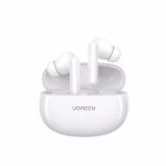 UGREEN HiTune P3 True Wireless Earbuds White – ANC earbuds with deep bass, 24-hour playtime, and Bluetooth 5.2, available at Dove Computers.
