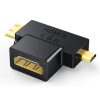 UGREEN HD129 Micro HDMI + Mini HDMI to HDMI Adapter – Compact 4K adapter with dual input for cameras and tablets, available at Dove Computers.