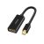 Image of UGREEN Mini DisplayPort to HDMI Female Converter (MD112) – black 4K-capable video adapter for MacBook, Surface, and other Mini DP devices.