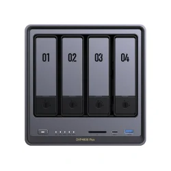 UGREEN NASync DXP4800 Plus 4‑bay NAS with front USB‑C, SD slot, and Intel Pentium CPU—available at Dove Computers.