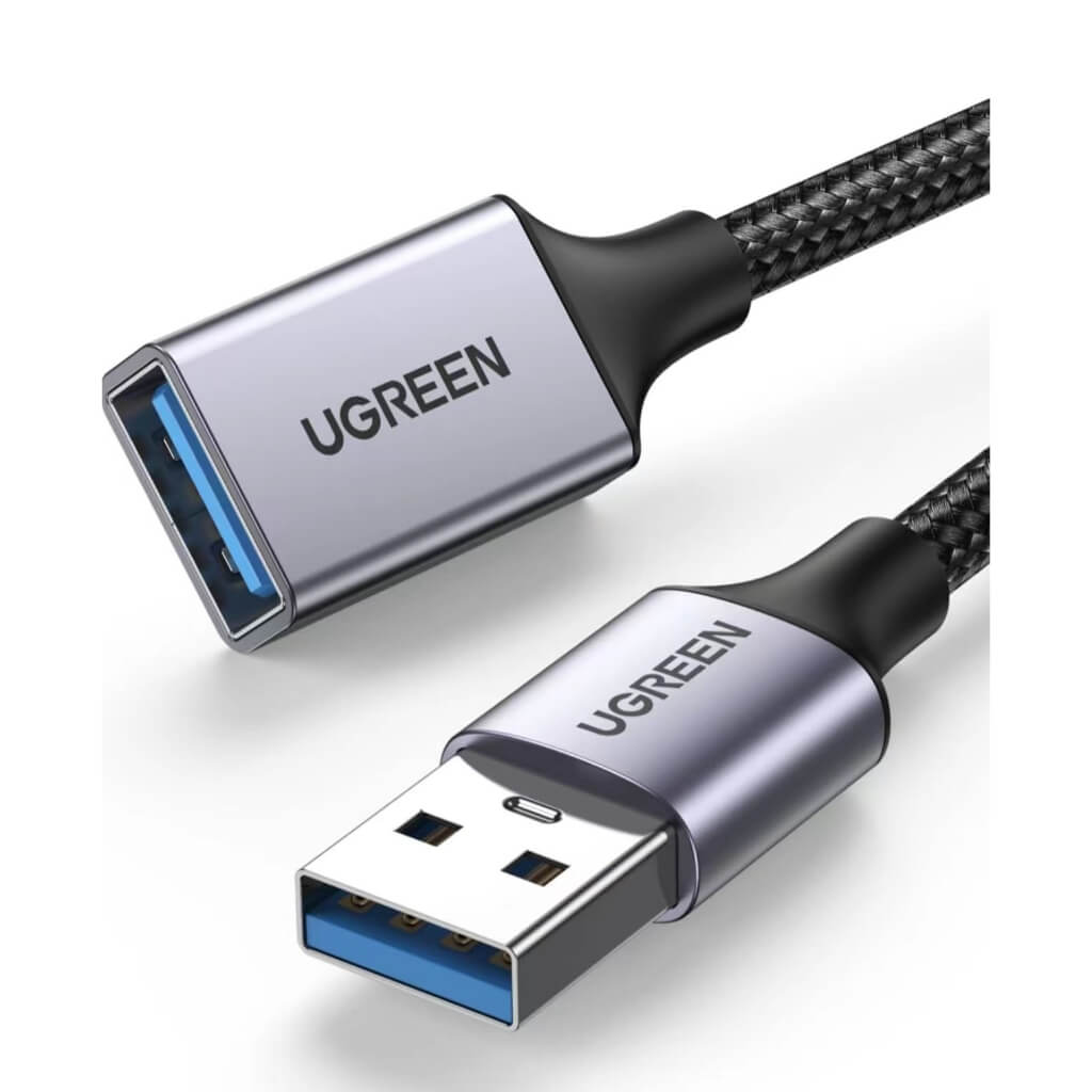 UGREEN USB-A 3.0 Male to Female Extension Cable UGREEN USB-A 3.0 Male to Female Extension Cable – Black high-speed extension cord for USB devices, available at Dove Computers.