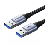 UGREEN USB-A 3.0 Male to Male Braided Cable 2m Black – Durable nylon design with 5Gbps transfer speed and universal compatibility