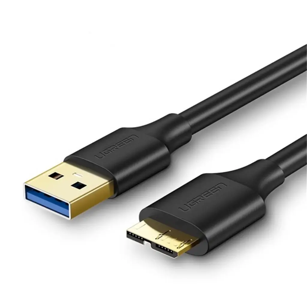 UGREEN USB-A 3.0 to Micro USB 3.0 Male Cable 0.5m UGREEN USB-A 3.0 to Micro USB 3.0 Cable 0.5m Black – High-speed data transfer and fast charging cable for external devices – Dove Computers.