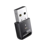 Image of UGREEN USB-A Bluetooth 5.4 Adapter (CM748) – compact black wireless dongle for connecting headphones, keyboards, and more via Bluetooth.