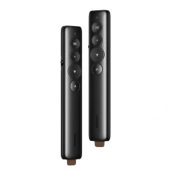 UGREEN Wireless Presenter LP479 in sleek black, featuring laser pointer and intuitive slide control buttons – ideal for professional presentations.