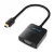 VENTION Mini DisplayPort to VGA Converter – Compact black adapter with Mini DP male and VGA female ports.