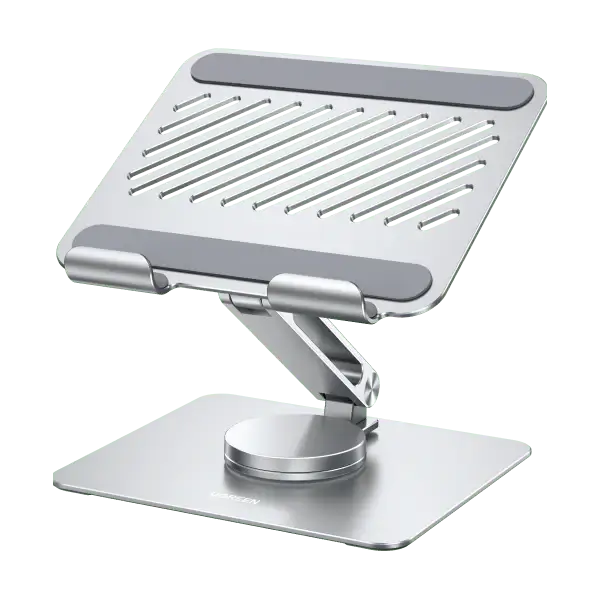 ugreen-360-rotating-tablet-stand-holder-612396 UGREEN 360° Rotating Laptop Stand Holder with aluminum build, swivel base, and ergonomic design for laptops up to 16 inches