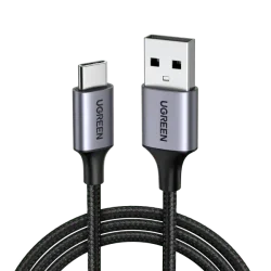 UGREEN USB-A to USB-C 2.0 Cable 2m Black – Durable nickel-plated charging and data sync cable available at Dove Computers.
