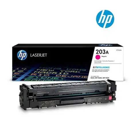 HP 203A Original LaserJet Toner magenta Box of HP 203A Magenta Original LaserJet Toner for vivid color printing