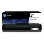 Image of HP 106A Original LaserJet Toner Cartridge (Black) compatible with HP Laser 107a, 107w, MFP 135a, 135w, and 137fnw printers.