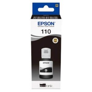 Image of EPSON 110 Black Ink Bottle for EcoTank Printers – available at Dove Computers.